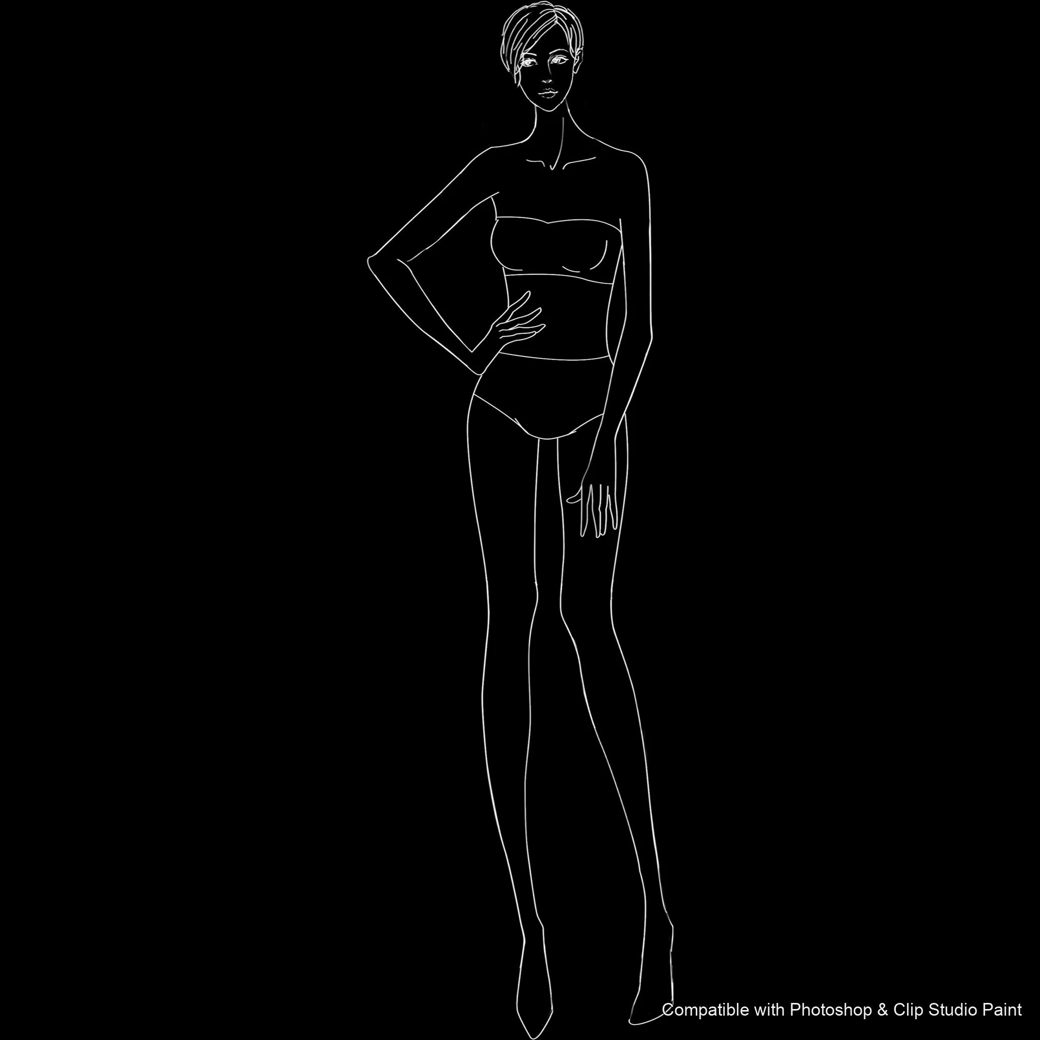 Pose Studio brush 34 of 54 — Photoshop & Clip Studio Paint .abr preview