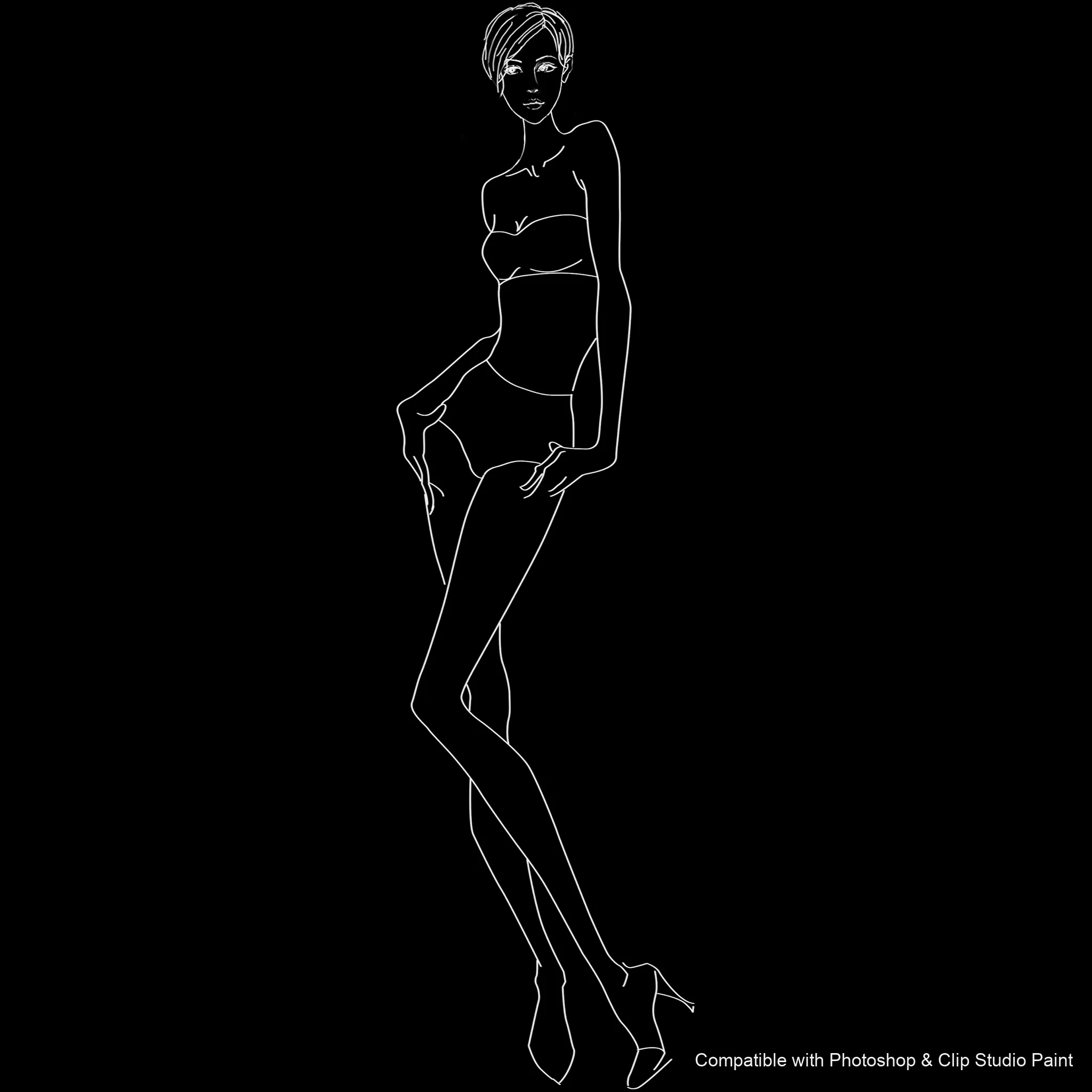 Pose Studio brush 35 of 54 — Photoshop & Clip Studio Paint .abr preview