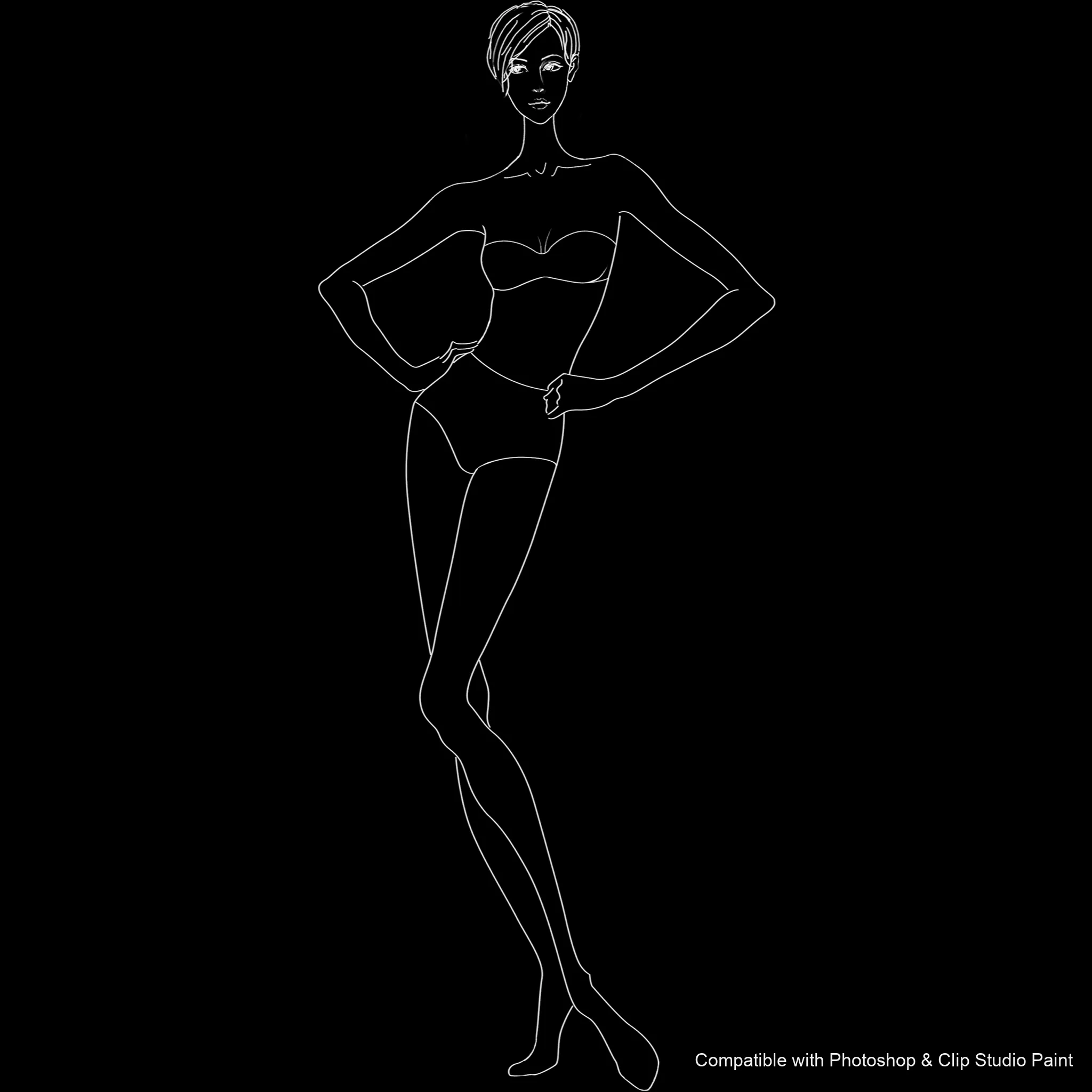 Pose Studio brush 41 of 54 — Photoshop & Clip Studio Paint .abr preview