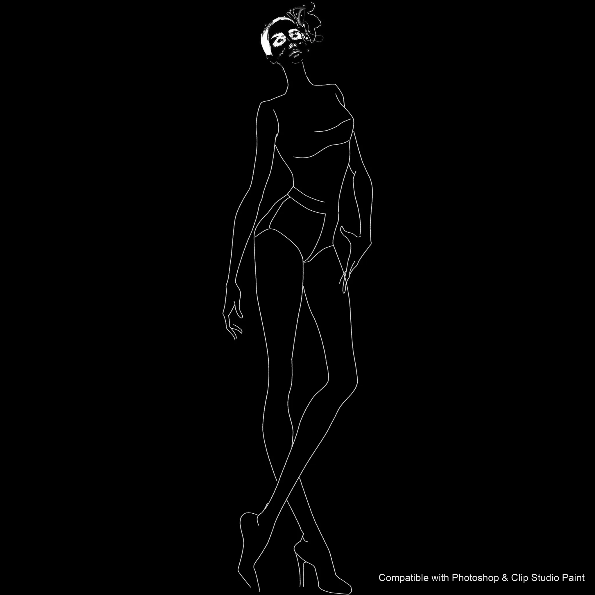 Pose Studio brush 43 of 54 — Photoshop & Clip Studio Paint .abr preview