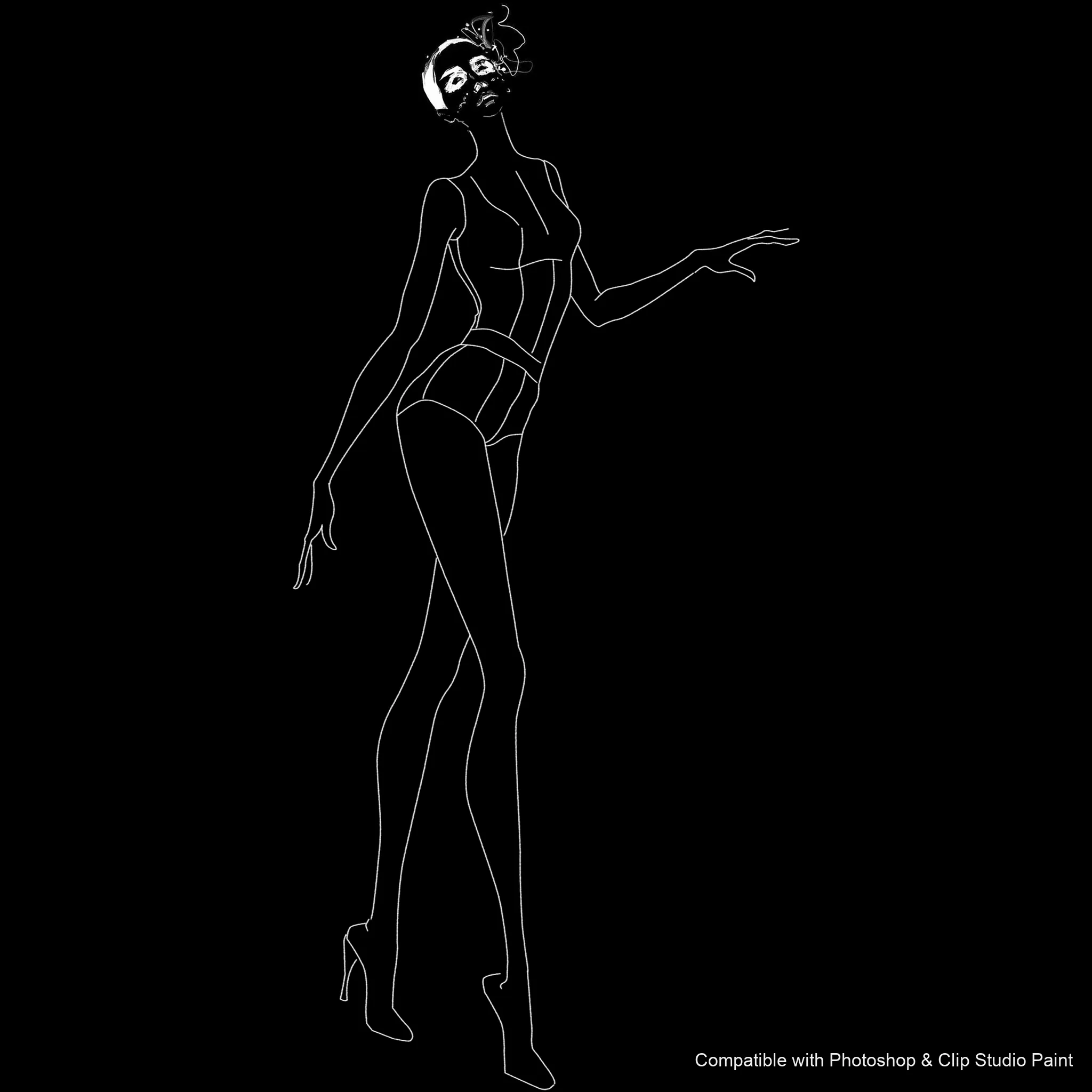 Pose Studio brush 45 of 54 — Photoshop & Clip Studio Paint .abr preview
