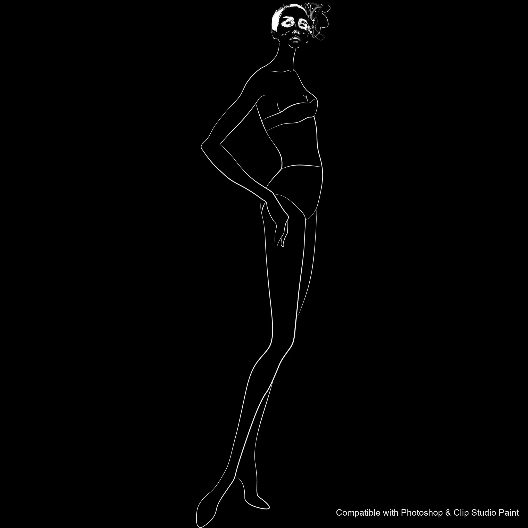 Pose Studio brush 47 of 54 — Photoshop & Clip Studio Paint .abr preview