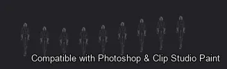 Runway Figures brush 8 of 45 — Photoshop & Clip Studio Paint .abr preview