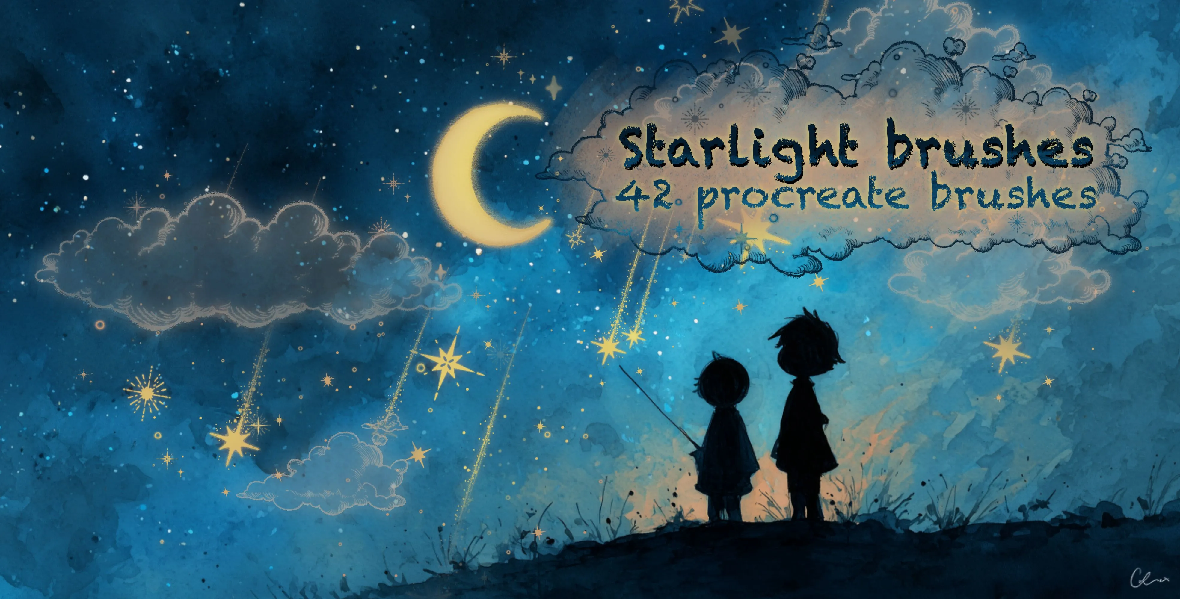 Starlight Brushes Procreate brush set — 42 brushes, effects & fantasy