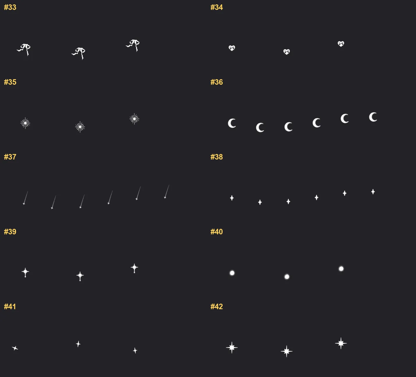 Starlight Brushes Procreate brushes overview sheet 3