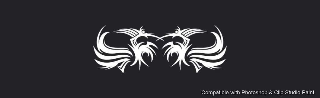 Tattoo Flash brush 18 of 74 — Photoshop & Clip Studio Paint .abr preview