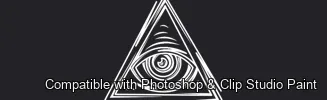 Tattoo Flash brush 40 of 74 — Photoshop & Clip Studio Paint .abr preview