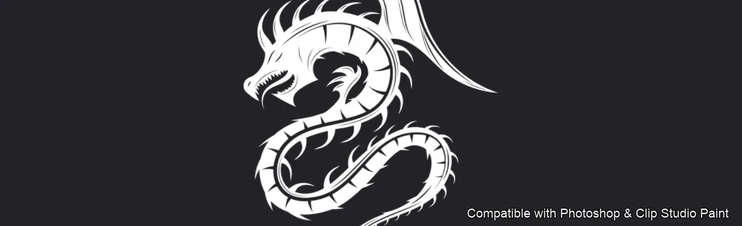 Tattoo Flash brush 60 of 74 — Photoshop & Clip Studio Paint .abr preview