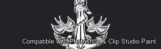 Tattoo Flash brush 68 of 74 — Photoshop & Clip Studio Paint .abr preview