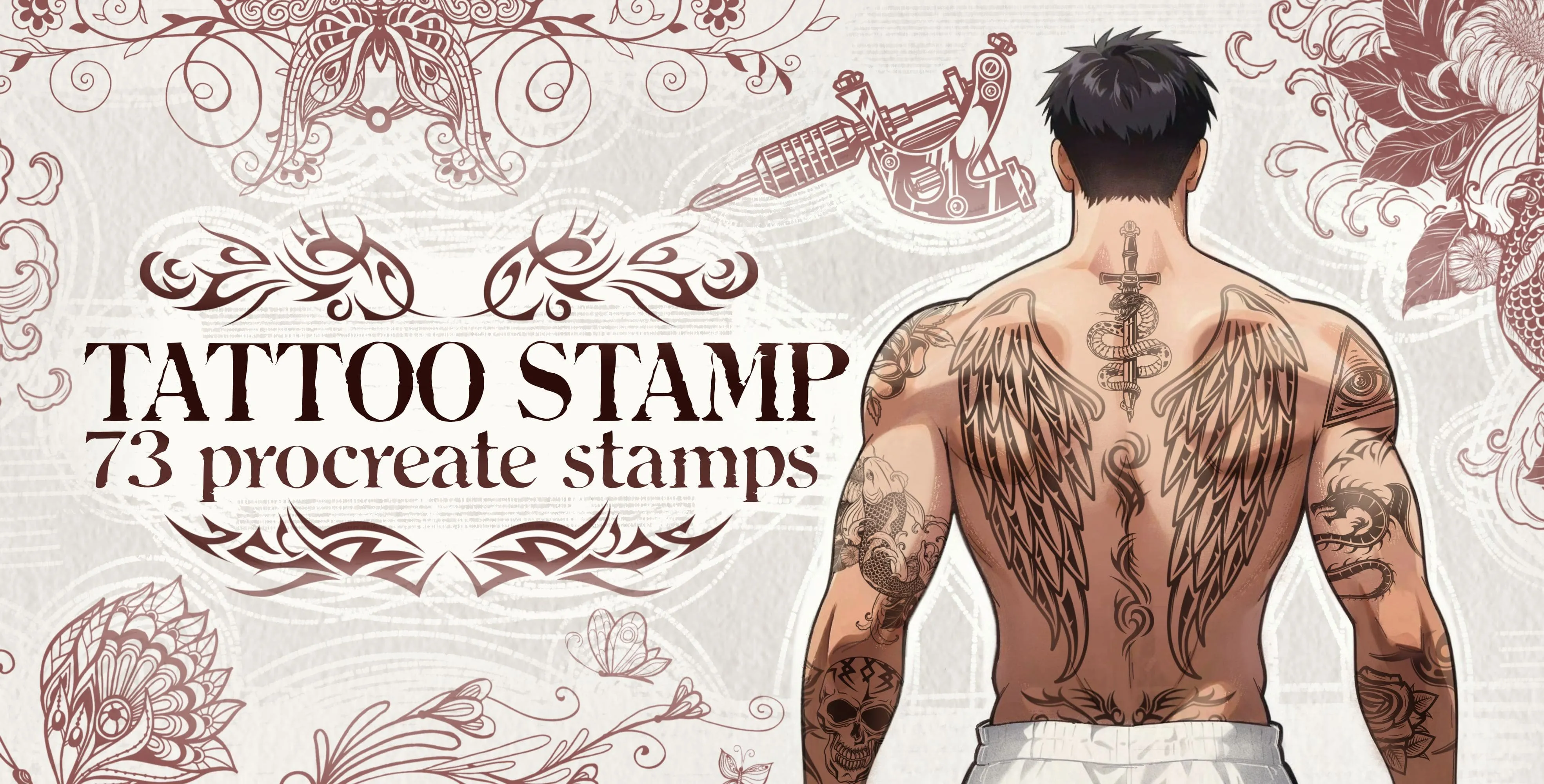 Tattoo Stamp Procreate brush collection