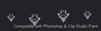 Wolf Ink brush 1 of 100 — Photoshop & Clip Studio Paint .abr preview