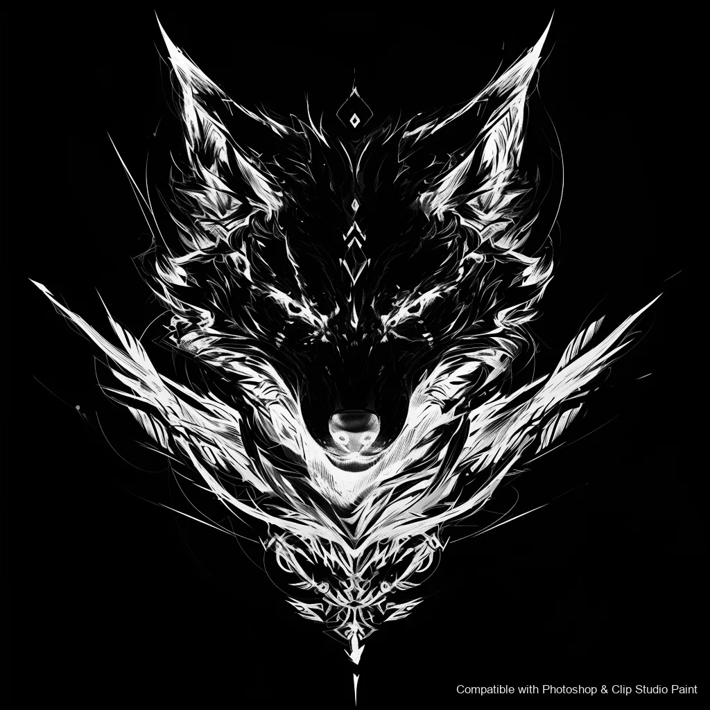 Wolf Ink brush 86 of 100 — Photoshop & Clip Studio Paint .abr preview