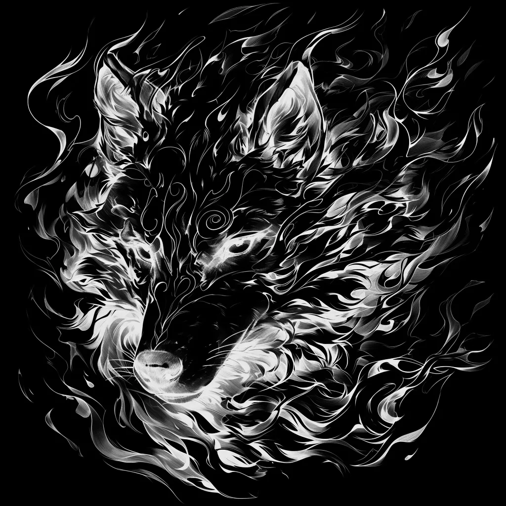 Wolf Tattoo brush 62 of 100 — Procreate stamp preview