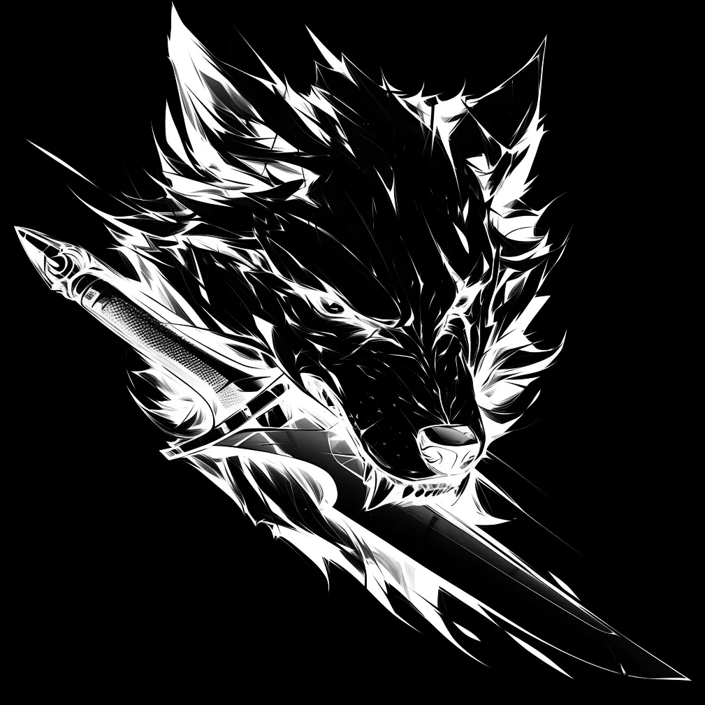 Wolf Tattoo brush 71 of 100 — Procreate stamp preview