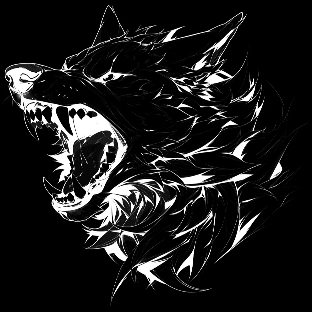 Wolf Tattoo brush 78 of 100 — Procreate stamp preview